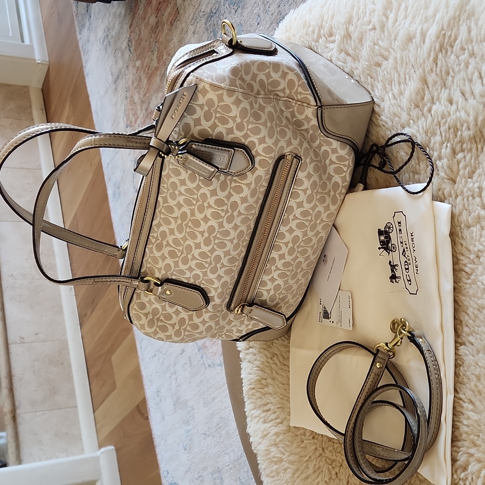 NWT Coach Pop Signature East West Satchel Bag 🤎👜💜 - Picture 14 of 16